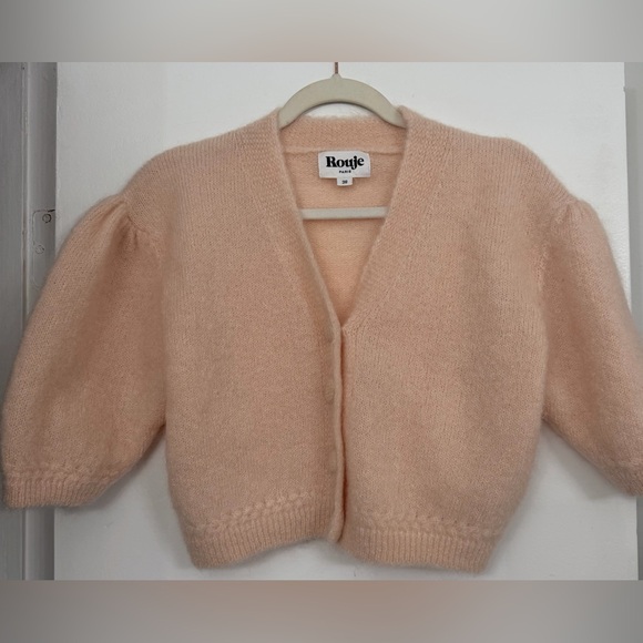 Rouje Nona Cardigan Blush Pink Size FR 38/US 6 - Picture 2 of 7